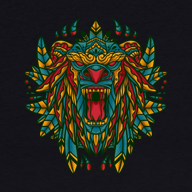 Mystical lion by vhiente